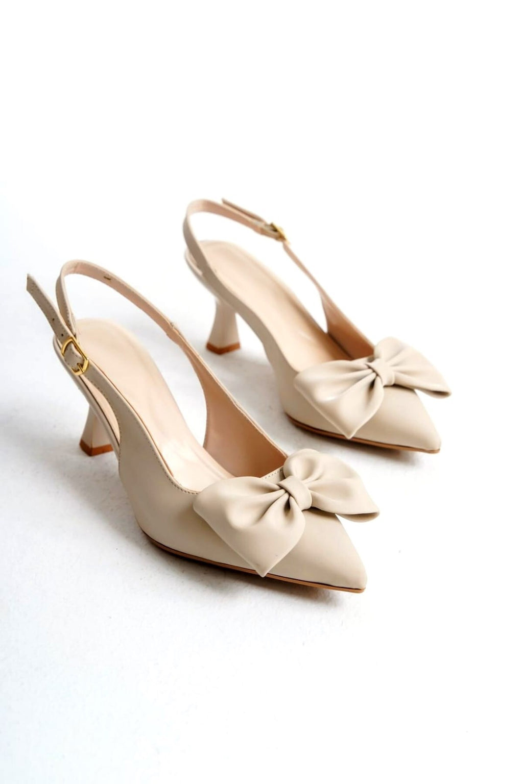 Kadın Fiyonklu🎀 Abiye Velvet Satan Topuklu 7cm Şık Ayakkabı - Görsel 3