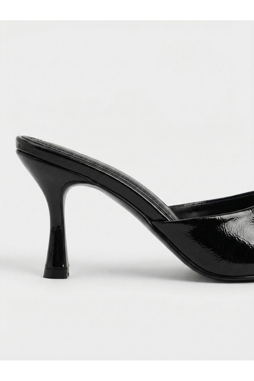 Kadın Rugan Sivri Burun Tek Bantlı İnce Topuklu Stiletto Terlik Abiye Ayakkabı - Görsel 29