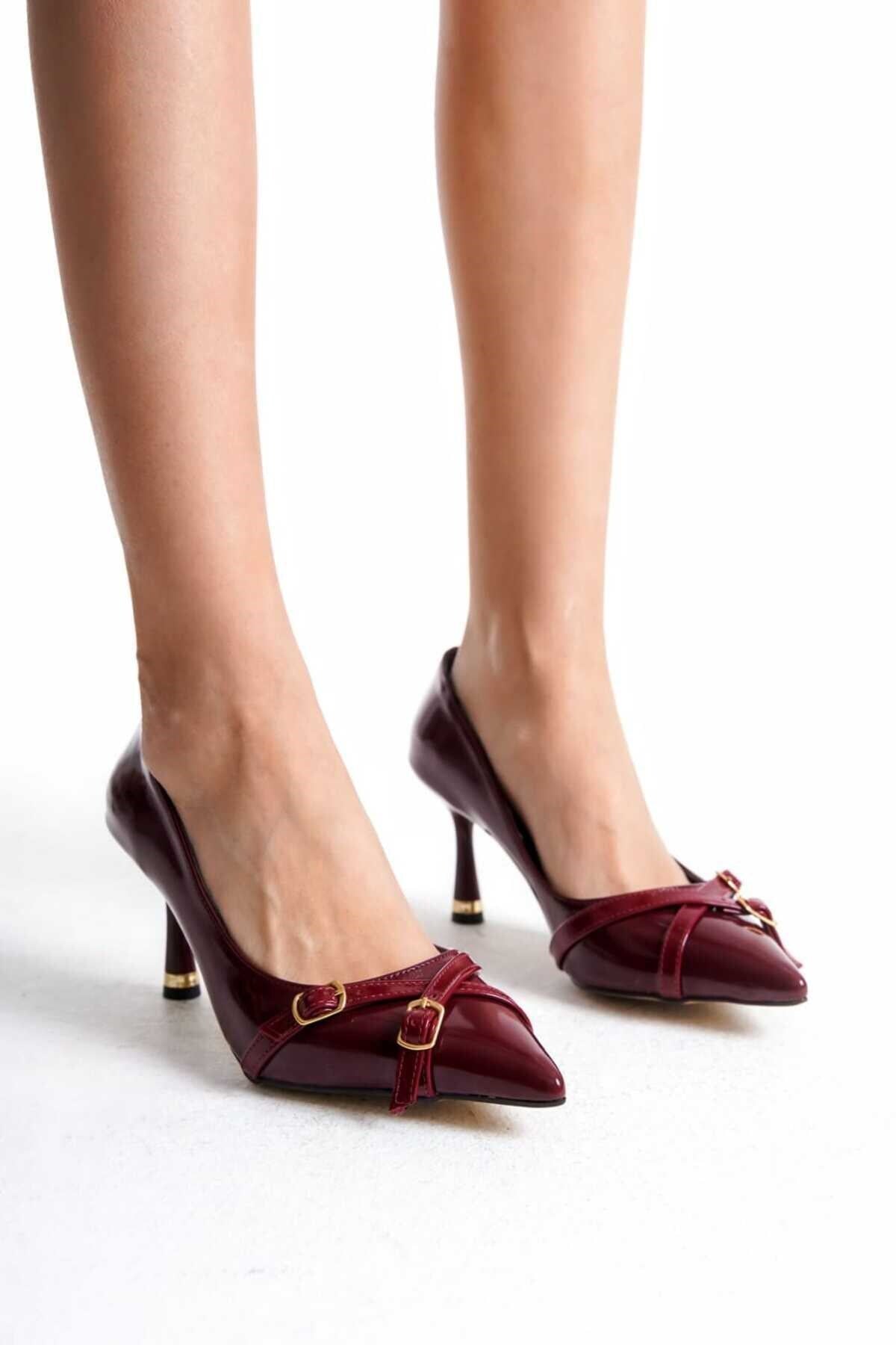 KADIN  Stiletto Rugan Arkası Kapalı Şık Kadın Stiletto - Görsel 8