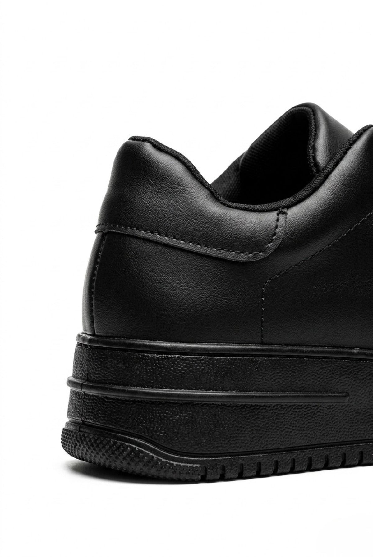 Kadın Siyah Kalın Taban Bağcıklı Günlük Sneaker Spor Ayakkabı - Görsel 6