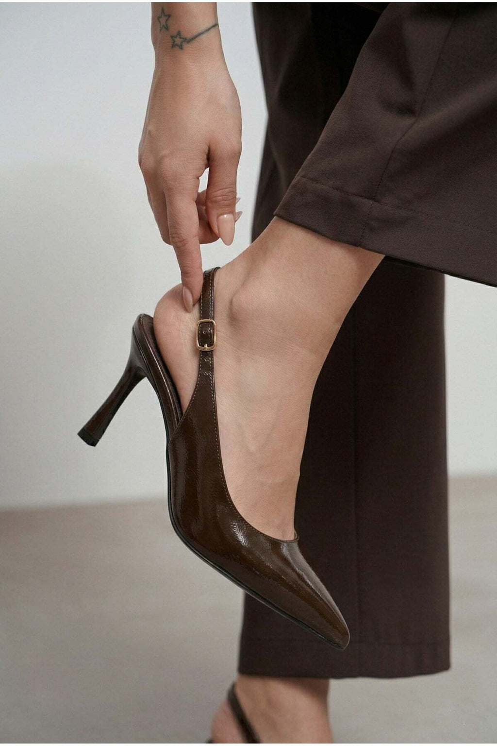 Kadın Sivri Burun Bantlı İnce Topuklu Stiletto Abiye Ofis Düğün Kadın Topuklu Ayakkabı - Görsel 2