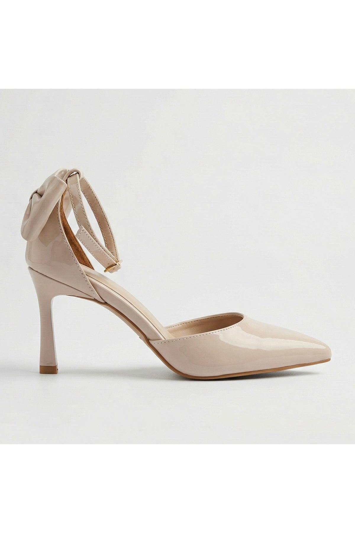 Kadın fiyonklu🎀 Abiye Rugan Topuklu 7cm şık Ayakkabı - Görsel 21