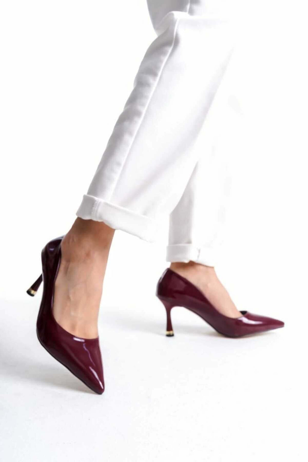 KADIN  Stiletto Rugan Arkası Kapalı Şık Kadın Stiletto - Görsel 5