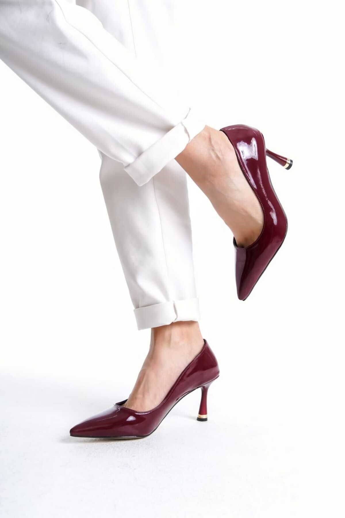 KADIN  Stiletto Rugan Arkası Kapalı Şık Kadın Stiletto - Görsel 11