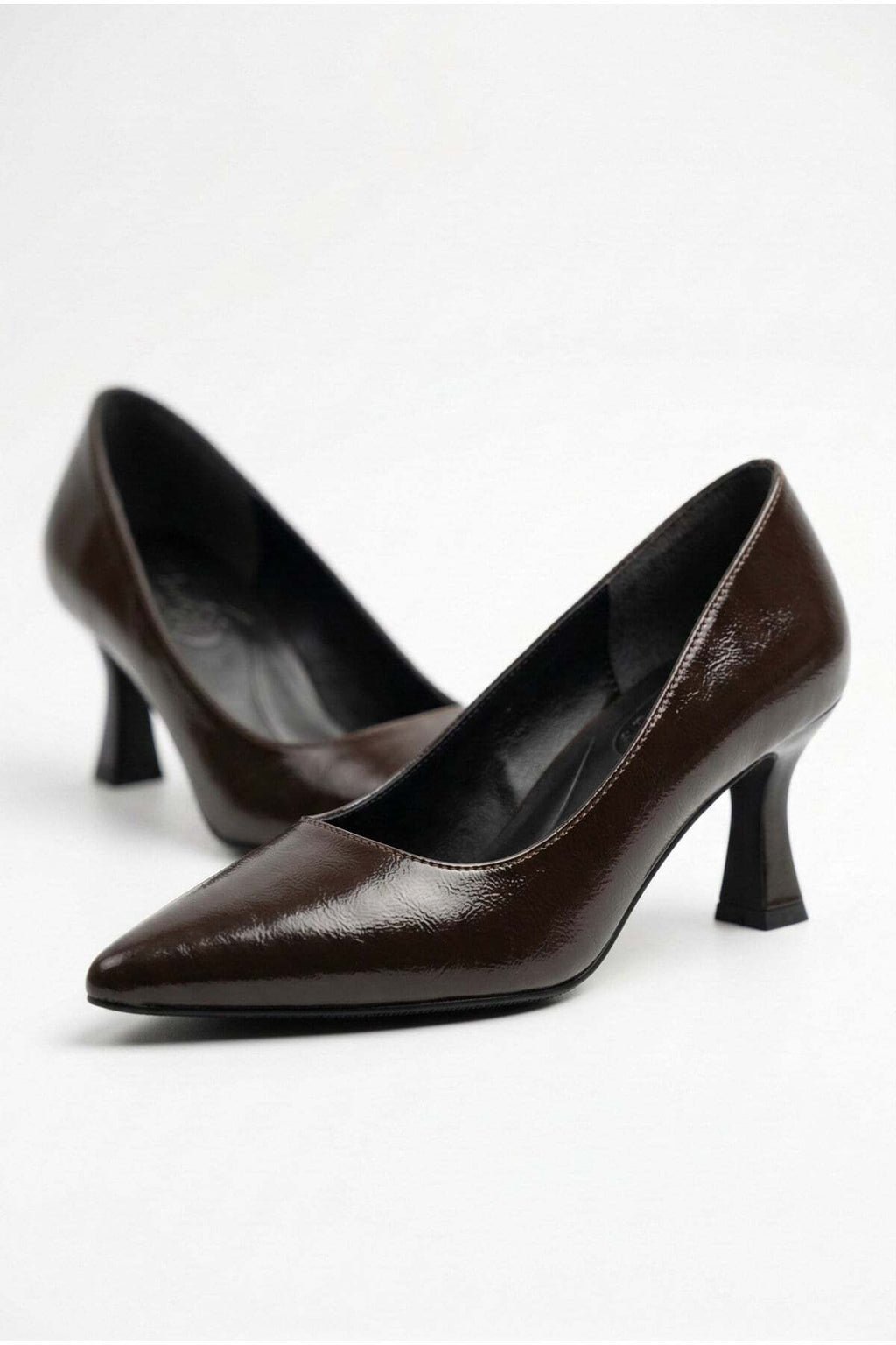 Kadın Kahvrerengi Rugan Kadeh Topuklu Sivri Burun Klasik Ofis Ve Abiye Kadın Stiletto - Görsel 10