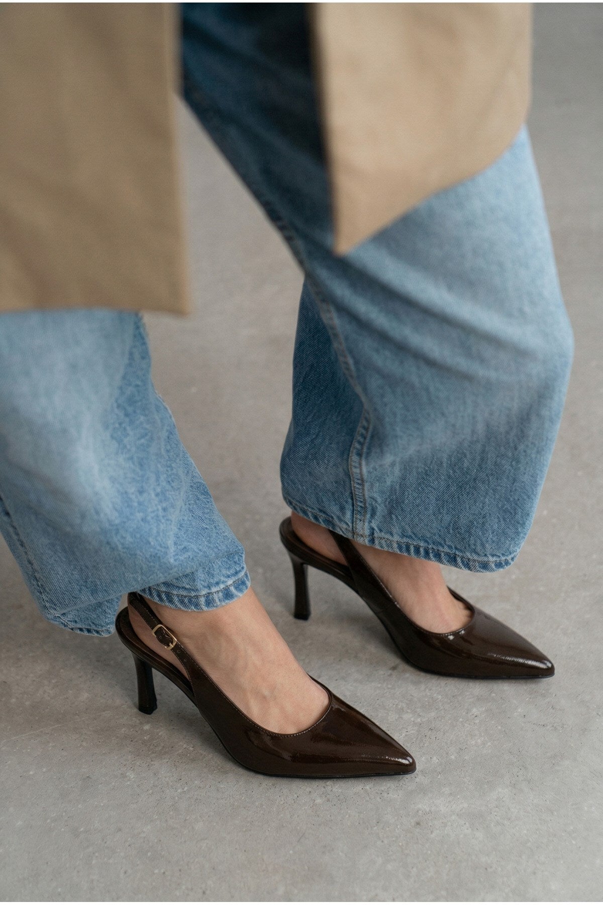 Kadın Sivri Burun Bantlı İnce Topuklu Stiletto Abiye Ofis Düğün Kadın Topuklu Ayakkabı - Görsel 5