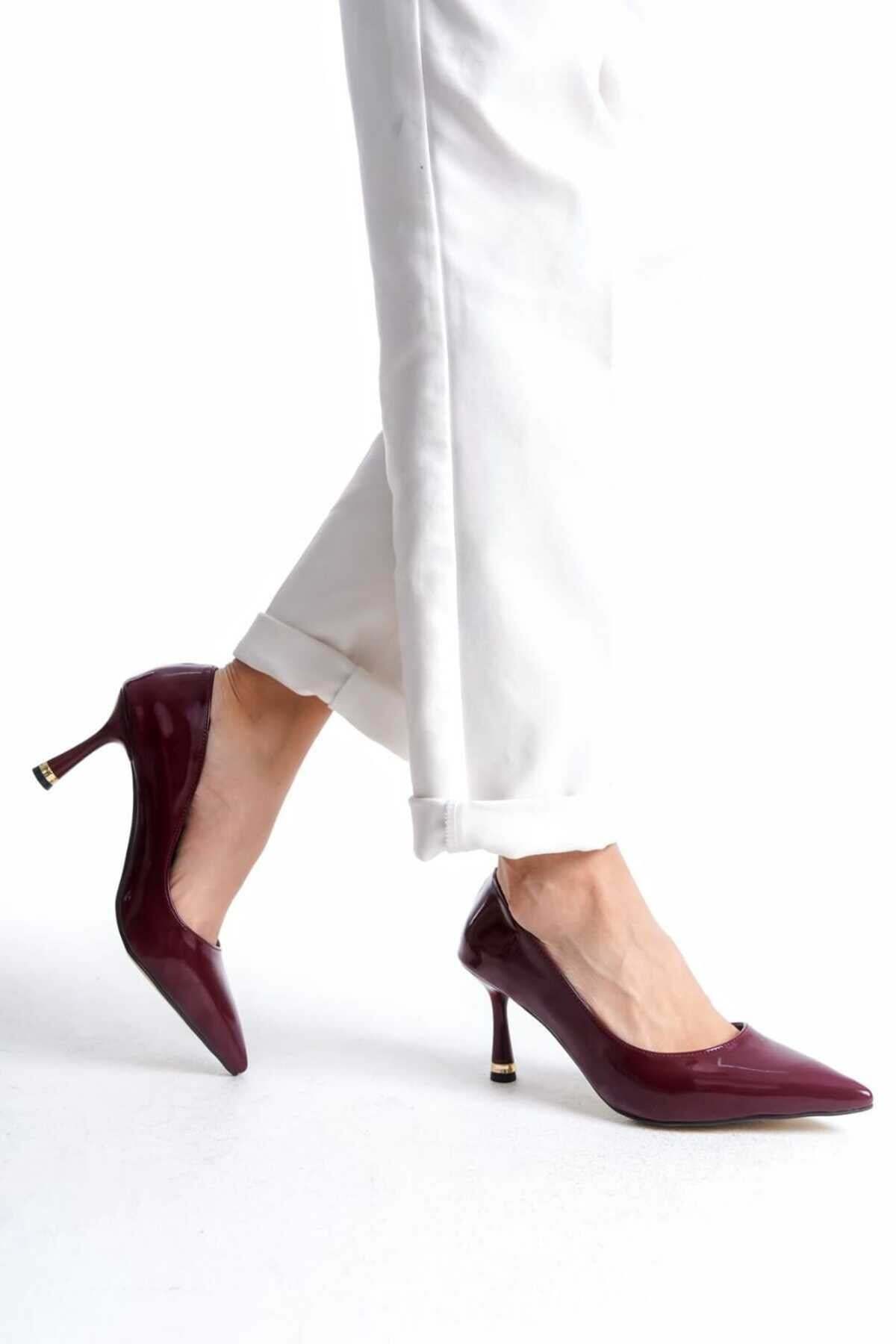 KADIN  Stiletto Rugan Arkası Kapalı Şık Kadın Stiletto - Görsel 2