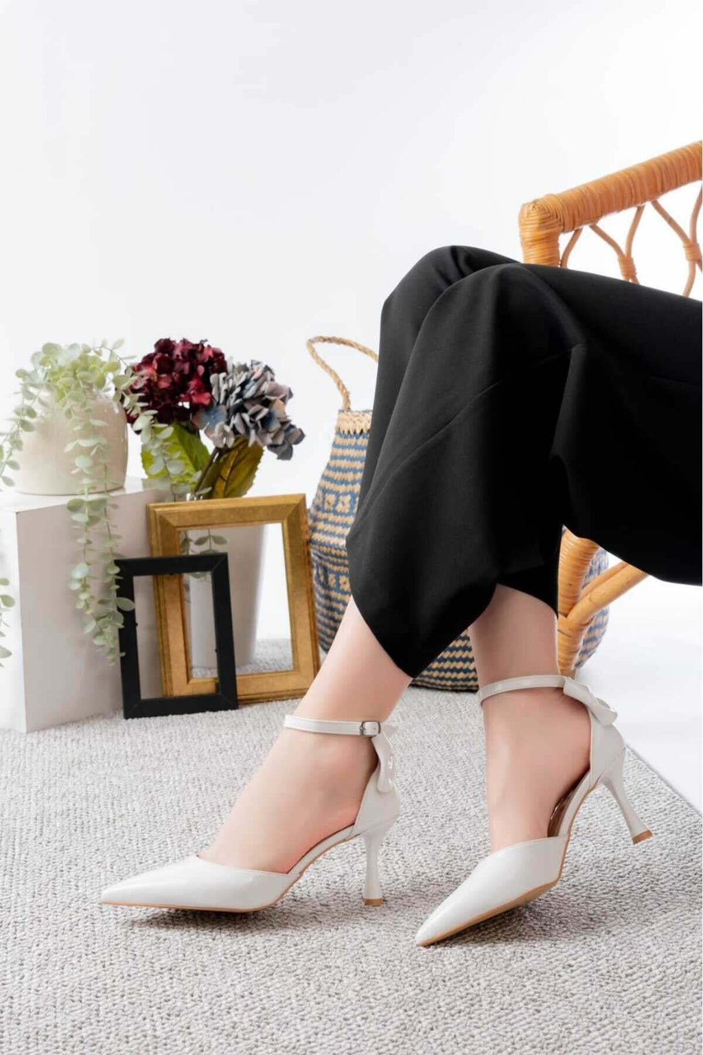 Kadın fiyonklu🎀 Abiye Rugan Topuklu 7cm şık Ayakkabı - Görsel 11