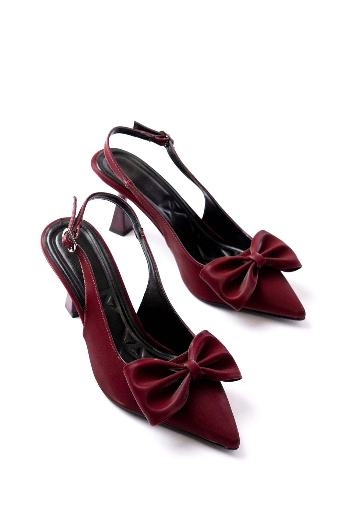 Kadın Fiyonklu🎀 Abiye Velvet Satan Topuklu 7cm Şık Ayakkabı - Görsel 13