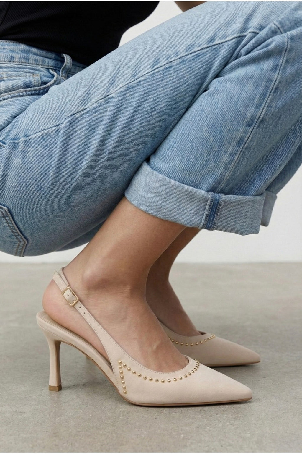 Kadın Boncuk Detaylı Arkası Açık Kadeh Topuklu Kadın Stiletto |İnce Topuklu Sivri Burun Abiye - Görsel 15