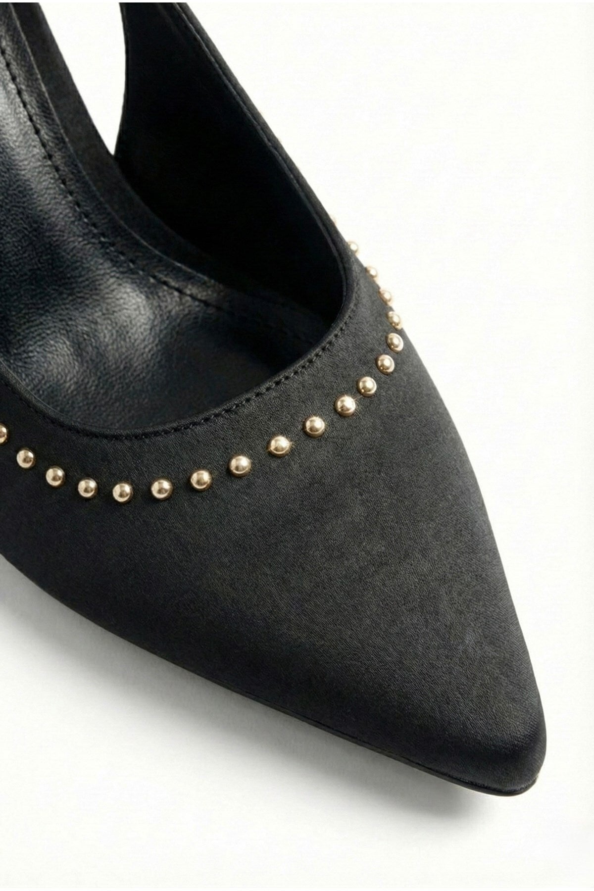 Kadın Boncuk Detaylı Arkası Açık Kadeh Topuklu Kadın Stiletto |İnce Topuklu Sivri Burun Abiye - Görsel 13