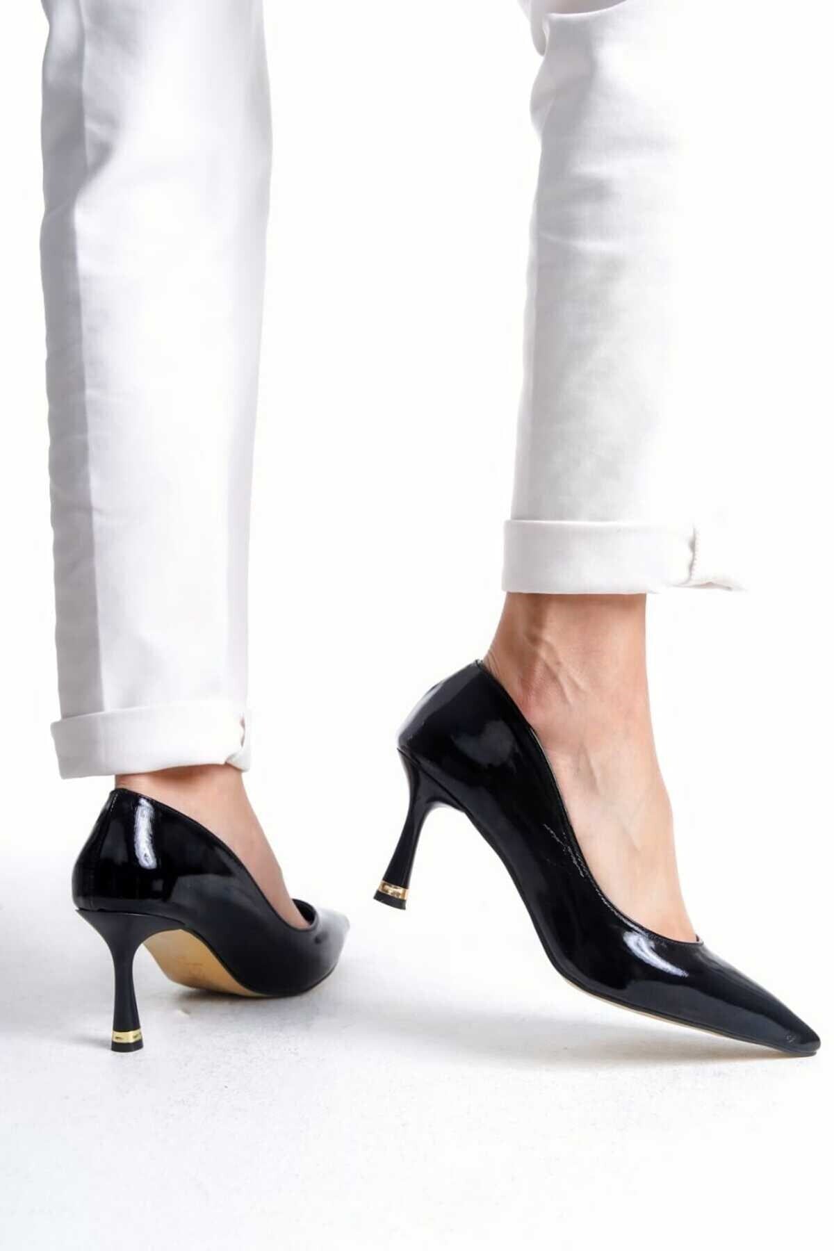 KADIN  Stiletto Rugan Arkası Kapalı Şık Kadın Stiletto - Görsel 12