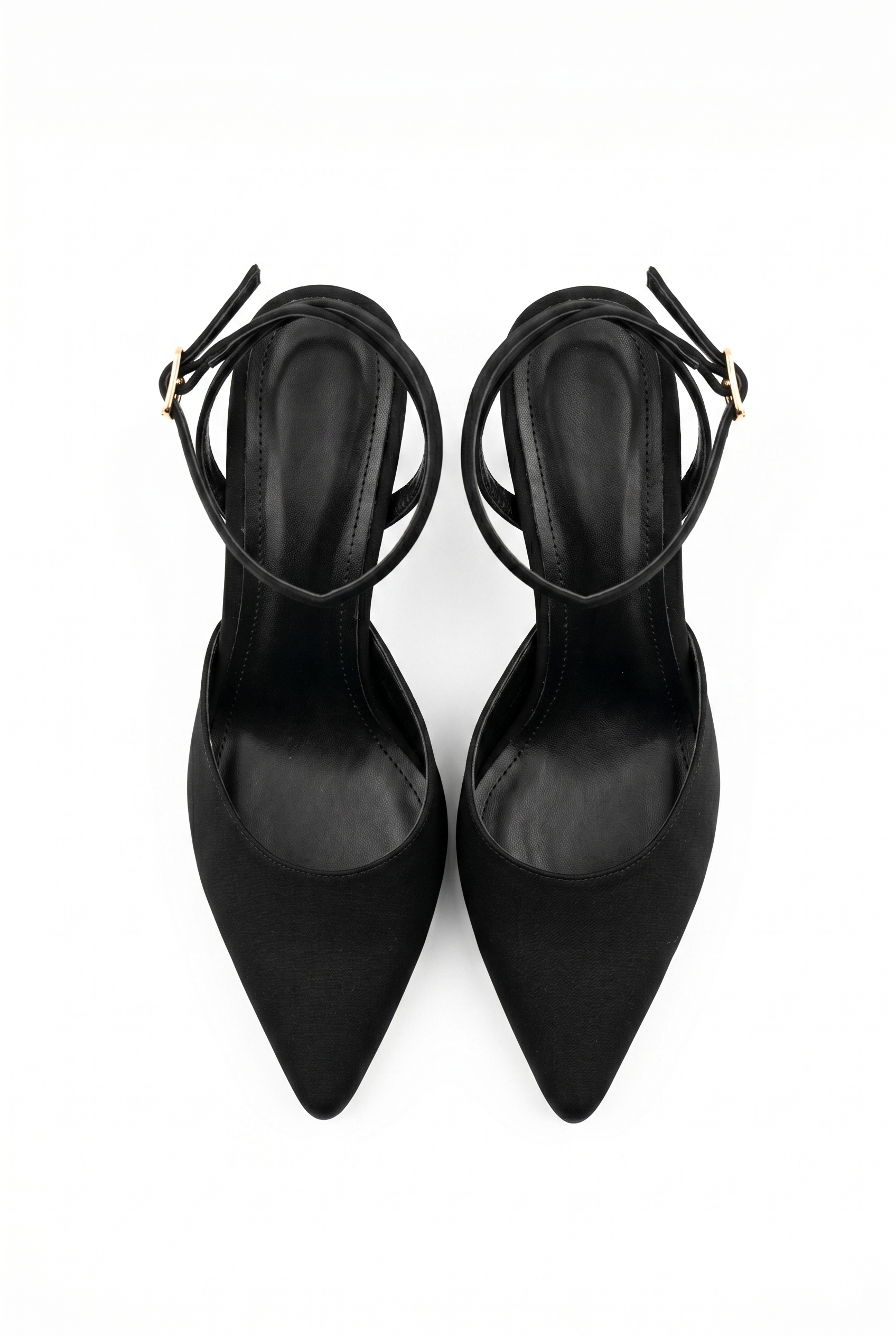 Kadın Saten Bilekten Bağlamalı Sivri Burun İnce Topuklu Stiletto Abiye Gece Ayakkabısı