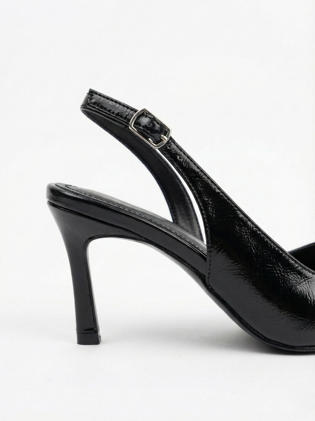 Kadın Sivri Burun Siyah Arkası Bantlı Stiletto |Topuklu Abiye ve Ofis Topuklu Ayakkabısı
