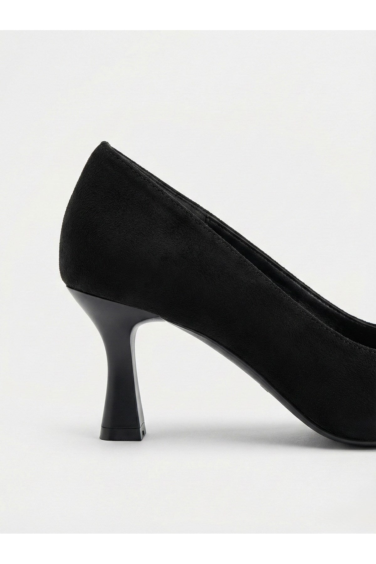 Kadın Siyah Süet Kadeh Topuklu Sivri Burun Klasik Ofis Ve Abiye Kadın Stiletto