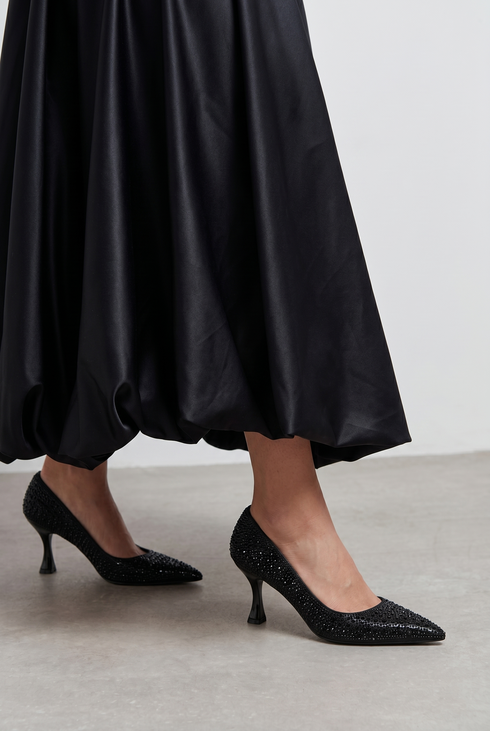 Kadın Taşlı Sivri Burun İnce Topuklu Stiletto | Abiye Düğün Topuklu Ayakkabı