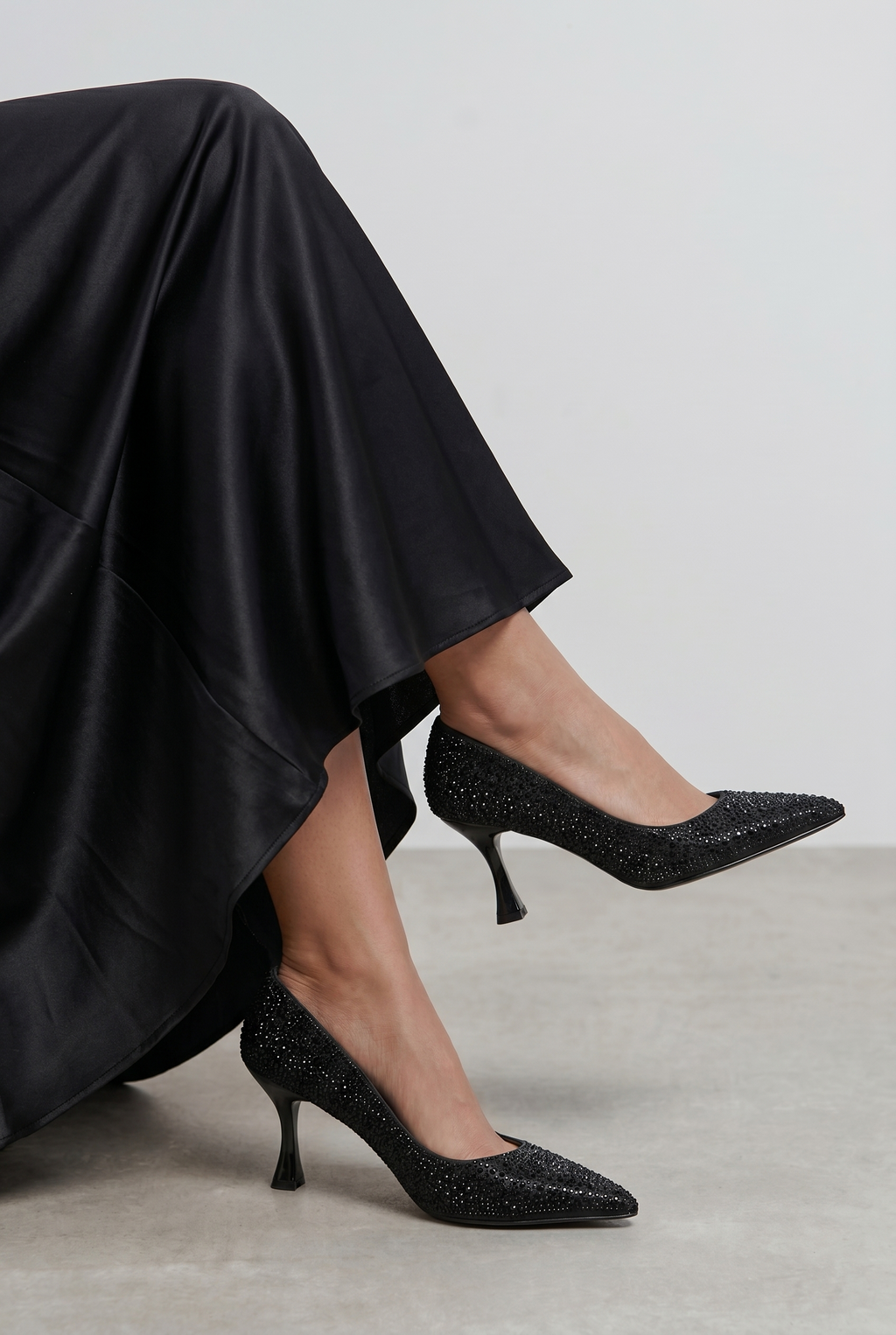 Kadın Taşlı Sivri Burun İnce Topuklu Stiletto | Abiye Düğün Topuklu Ayakkabı