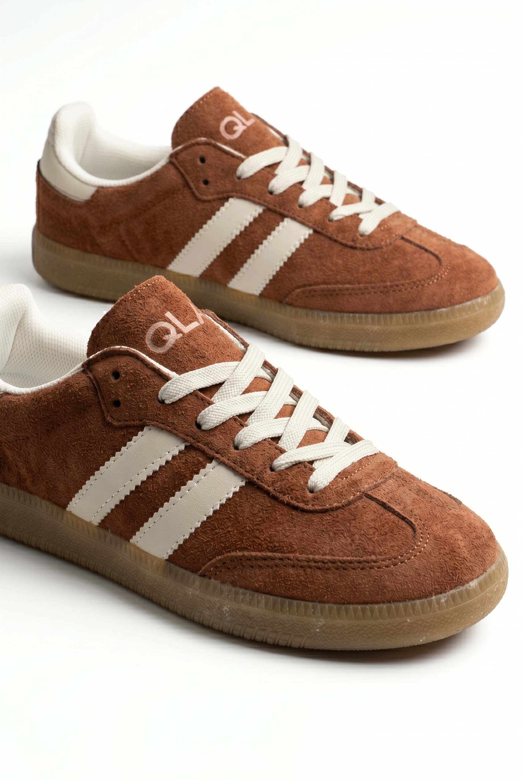 Kadın Turuncu Süet Kadın Retro Spor Ayakkabı TE02